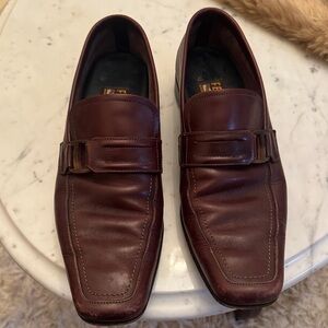 Salvatore Ferragamo Men's Brown Leather Loafers 8 EU Size